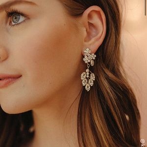 Bridal crystal cluster earrings